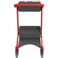 HyGo Mobile Cleaning Station, 30.7" x 20.9" x 40.6", Plastic/Stainless Steel, Red JQ265 | Meunier Outillage Industriel