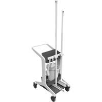 HyGo Mobile Cleaning Station, 30.7" x 20.9" x 40.6", Plastic/Stainless Steel, White JQ266 | Meunier Outillage Industriel