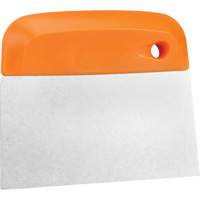Flexible Stainless Steel Dough Cutter/Scraper, Orange, 4-1/2" W x 5-3/4" L Meunier Outillage Industriel