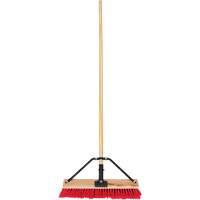 Push Broom with Braced Handle, 18", Medium, PVC Bristles Meunier Outillage Industriel