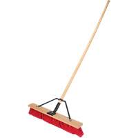 Push Broom with Braced Handle, 24", Medium, PVC Bristles Meunier Outillage Industriel