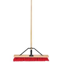 Push Broom with Braced Handle, 24", Medium, PVC Bristles Meunier Outillage Industriel