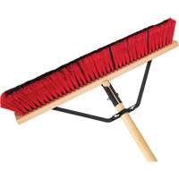 Push Broom with Braced Handle, 24", Medium, PVC Bristles Meunier Outillage Industriel