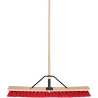 Push Broom with Braced Handle, 36", Medium, PVC Bristles Meunier Outillage Industriel