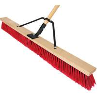 Push Broom with Braced Handle, 36", Medium, PVC Bristles Meunier Outillage Industriel