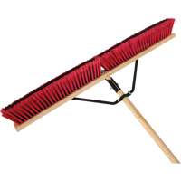 Push Broom with Braced Handle, 36", Medium, PVC Bristles Meunier Outillage Industriel