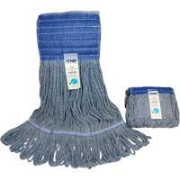 Wide-Band Mop Head, Antimicrobial/Floor Finishing/Specialty, Cotton/Rayon/Synthetic, Loop Style Meunier Outillage Industriel