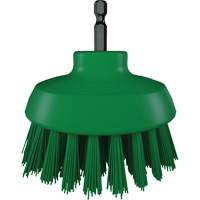 Brosse ronde HyDrive pour perceuse, Soies Tr&egrave;s ferme, Longueur de 3-1/10", Vert Meunier Outillage Industriel