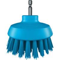 Brosse ronde HyDrive pour perceuse, Soies Tr&egrave;s ferme, Longueur de 3-1/10", Bleu Meunier Outillage Industriel