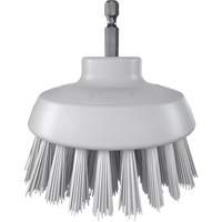 Brosse ronde HyDrive pour perceuse, Soies Tr&egrave;s ferme, Longueur de 3-1/10", Blanc Meunier Outillage Industriel