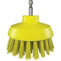 Brosse ronde HyDrive pour perceuse, Soies Tr&egrave;s ferme, Longueur de 3-1/10", Jaune Meunier Outillage Industriel