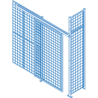 Composantes pour partitions & cloisons grillag&eacute;es - Portes coulissantes, 8' la x 8' h Meunier Outillage Industriel