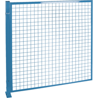 Protecteurs de p&eacute;rim&egrave;tre - Style treillis m&eacute;tallique, 4' h x 4' la, Bleu Meunier Outillage Industriel