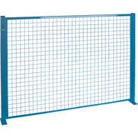 Protecteurs de p&eacute;rim&egrave;tre - Style treillis m&eacute;tallique, 4' h x 8' la, Bleu Meunier Outillage Industriel