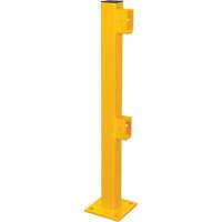 End Post for Light-Duty Guard Rails, Steel, 42" H, Safety Yellow Meunier Outillage Industriel