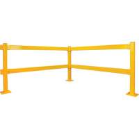 Lift-Out Guard Rail, Steel, 3' L x 4" H, Safety Yellow Meunier Outillage Industriel
