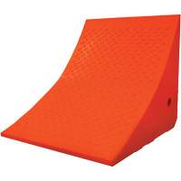 Cale-roue pour &eacute;quipement lourd de 70 tonnes, Ur&eacute;thane, Orange Meunier Outillage Industriel