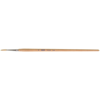 Pinceau de forme ronde en soies blanches pures pour marquage, Largeur de la brosse de 3/16", Soie blanche, Manche &agrave; Bois Meunier Outillage Industriel