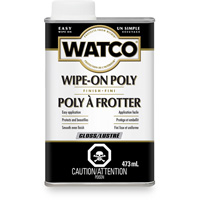 Teinture &agrave; essuyage en poly Watco, 473 ml, Transparent, Brillant Meunier Outillage Industriel