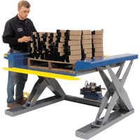 Hydraulic Floor-Height Scissor Lift Tables, Steel, 2000 lbs. Capacity LT586 | Meunier Outillage Industriel