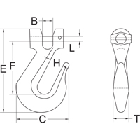Clevis Slip Hook - Grade 70 Meunier Outillage Industriel