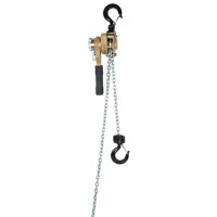 Heavy Duty Gold Series Lever Chain Hoist, 10' Lift, 500 lbs. (0.25 tons) Capacity, Alloy Steel Chain Meunier Outillage Industriel