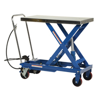 Pneumatic Hydraulic Scissor Lift Table, Steel, 39-1/2" L x 20" W, 1750 lbs. Cap. LV475 | Meunier Outillage Industriel