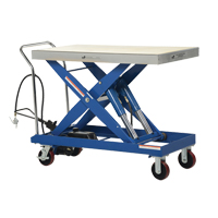 Pneumatic Hydraulic Scissor Lift Table, Steel, 47-1/2" L x 24" W, 2000 lbs. Cap. LV476 | Meunier Outillage Industriel