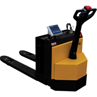 Fully Powered Electric Pallet Truck With  Scale, 4500 lbs. Cap., 48" L x 30.25" W LV538 | Meunier Outillage Industriel