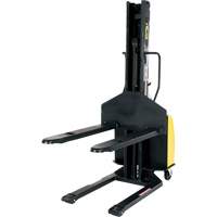 Narrow Mast Powered Lift Stacker, Electric Operated, 1500 lbs. Capacity, 63" Max Lift Meunier Outillage Industriel