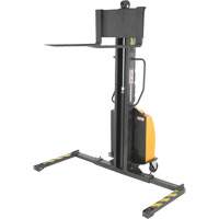 Narrow Mast Powered Lift Stacker, Electric Operated, 1000 lbs. Capacity, 63" Max Lift Meunier Outillage Industriel