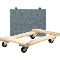 Wood Dollies - Medium-Duty, Polyolefin Wheels, 900 lbs. Capacity, 18" W x 24" D x 7" H Meunier Outillage Industriel