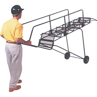 &eacute;chelles mobiles Fold-N-Store, 6 marches, Perfor&eacute;, Hauteur 60" Meunier Outillage Industriel