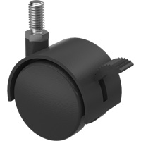 Twin Wheel Caster (300/400 Series), Swivel with Brake, 2" (51 mm) Dia., 75 lbs. (34 kg.) Capacity Meunier Outillage Industriel