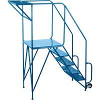 Mechanics/Maintenance Rolling Ladder, Steel, 5 Steps, 47" Platform Height Meunier Outillage Industriel
