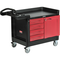 Trademaster™ Mobile Cabinets & Work Centres, 4 Drawers, 49" L x 26-1/4" W x 38" H, Black MH685 | Meunier Outillage Industriel
