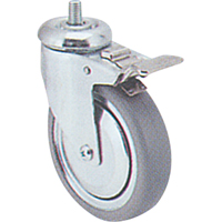 Roulette zinguée, Pivotant avec frein, Diamètre 3" (76 mm), Capacité 150 lb (68 kg) MI930 | Meunier Outillage Industriel