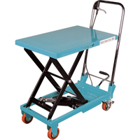 Heavy-Duty Hydraulic Scissor Lift Table, 27-1/2" L x 17-3/4" W, Steel, 330 lbs. Capacity MJ518 | Meunier Outillage Industriel