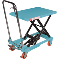 Heavy-Duty Hydraulic Scissor Lift Table, 27-1/2" L x 17-3/4" W, Steel, 330 lbs. Capacity MJ518 | Meunier Outillage Industriel