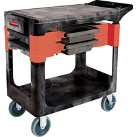 Maintenance Tool Cart, 2 Drawers, 38" L x 19-1/4" W x 33-3/8" H, Black MK744 | Meunier Outillage Industriel