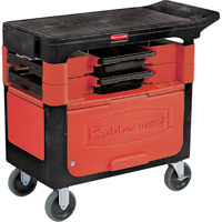 Trades Carts With Lockable Cabinet, 2 Drawers, 38" L x 19-1/4" W x 33-3/8" H, Black MK745 | Meunier Outillage Industriel