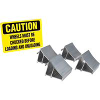 Aluminum Wheel Chock Kit, 7" W x 6" D x 6" H ML236 | Meunier Outillage Industriel