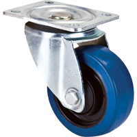 Blue Caster, Swivel, 4" (101.6 mm), Rubber, 350 lbs. (158.8 kg.) ML333 | Meunier Outillage Industriel