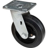 Roulette moul&eacute;, Pivotant, 6" (152,4 mm), Caoutchouc, 550 lb (249 kg) Meunier Outillage Industriel