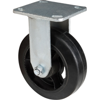Roulette moul&eacute;, Fixe, 6" (152,4 mm), Caoutchouc, 550 lb (249 kg) Meunier Outillage Industriel