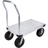Aluminum Platform Truck, 24" W x 36" L, 1600 lbs. Cap., Pneumatic Wheels Meunier Outillage Industriel