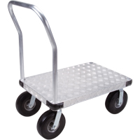 Aluminum Platform Truck, 24" W x 36" L, 1200 lbs. Cap., Flat Free Wheels Meunier Outillage Industriel