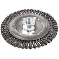 Brosse pour cordon de soudure, Dia. 5", Fils 0,022", Arbre 5/8"-11, Acier Meunier Outillage Industriel
