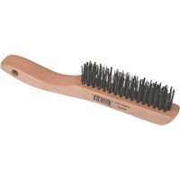 Short Wire Brush, Steel, 4 x 16 Wire Rows, 10" Long Meunier Outillage Industriel