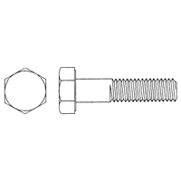 Vis d'assemblage &agrave; t&ecirc;te hexagonale, 3/4"-10 dia., 3" lo, Ordinaire, Cors&eacute;, Grade 5 Meunier Outillage Industriel